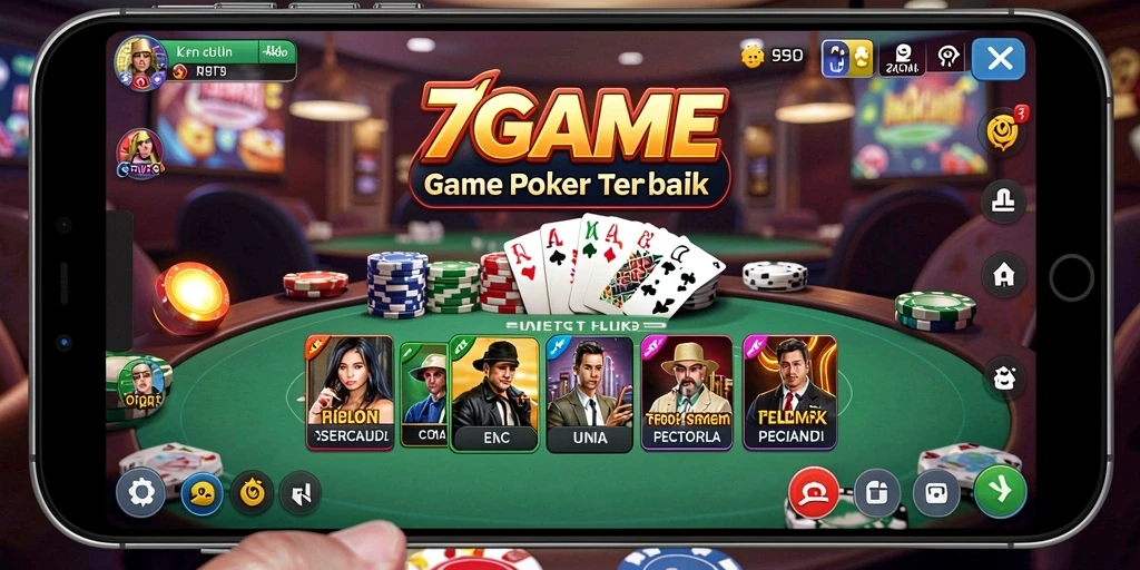 Tampilan gameplay Poker yang mendebarkan dan mengasyikkan.
