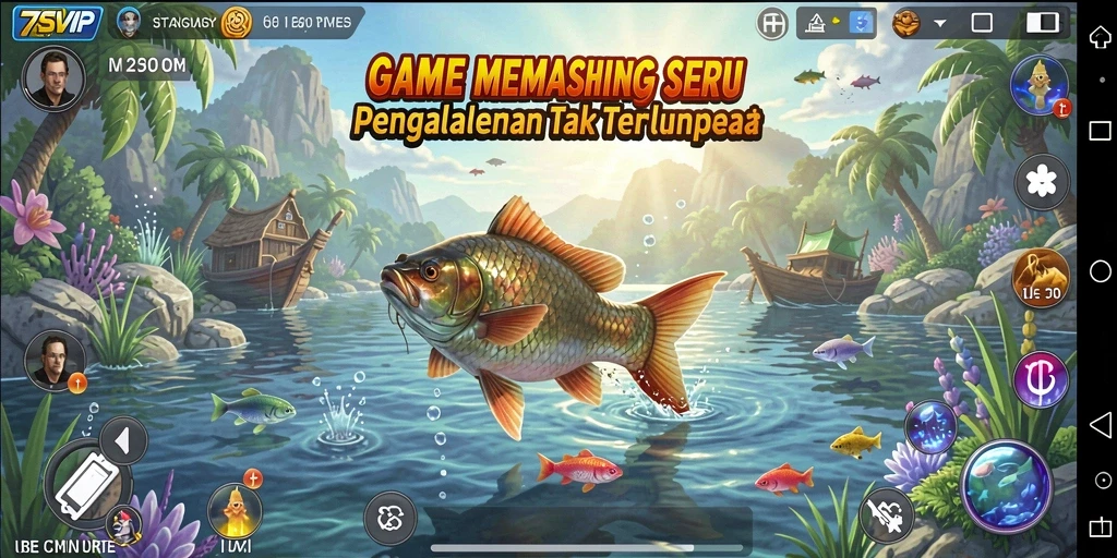 Gameplay 7SVIP yang menampilkan momen menangkap ikan.