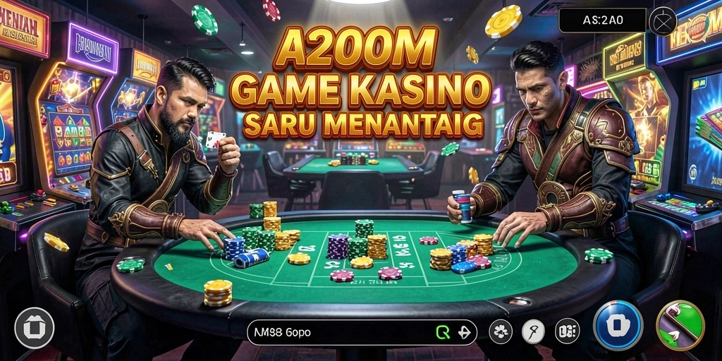Screenshot A200M menampilkan gameplay Kasino yang menarik dan interaktif.