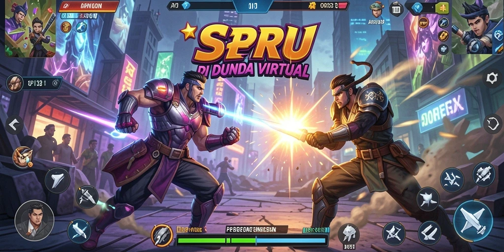 Screenshot gameplay API33 menampilkan aksi pertarungan yang dinamis dan seru.