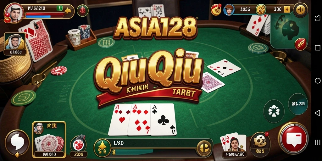 Screenshot gameplay ASIA128 menunjukkan keseruan permainan QiuQiu.