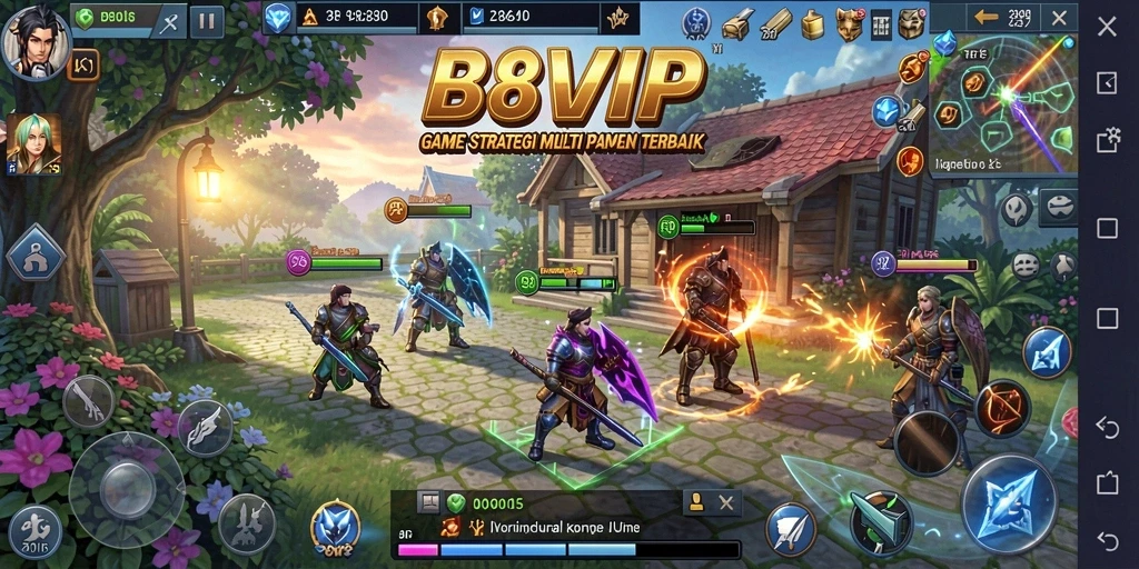 Tampilan gameplay strategis B8VIP dengan interaksi pemain.
