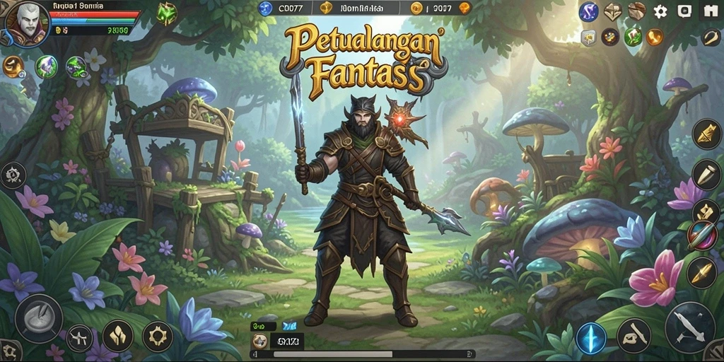 Tampilan gameplay C0077 yang memukau dalam dunia RPG.