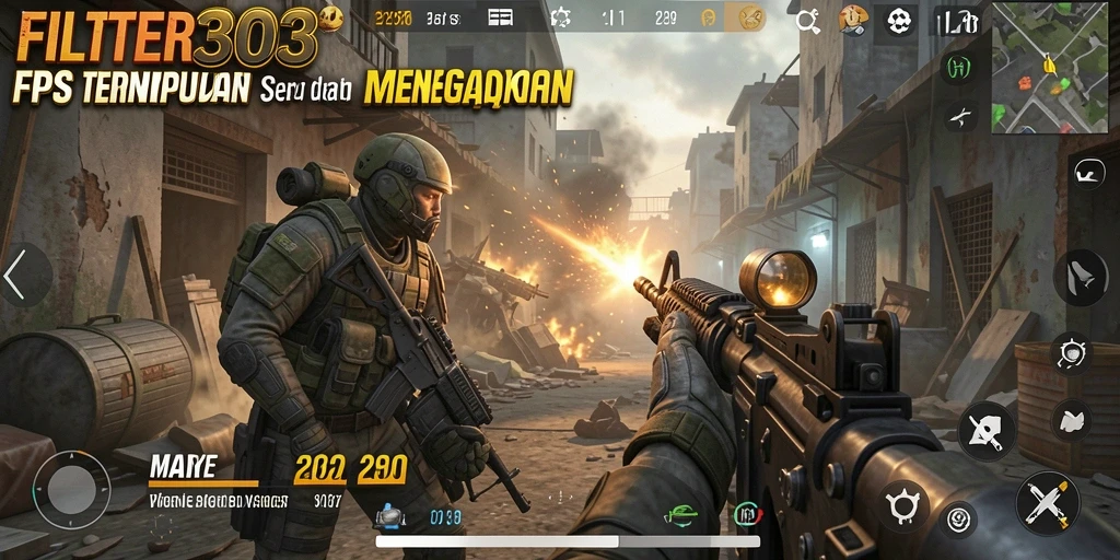 Grafik menakjubkan dan aksi intens dalam gameplay FPS.