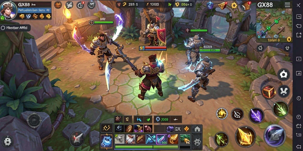 Tampilan gameplay seru dan grafis menakjubkan dari GX88.
