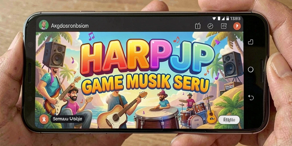 Tampilan gameplay HARAPJP yang seru dan interaktif dalam permainan musik.