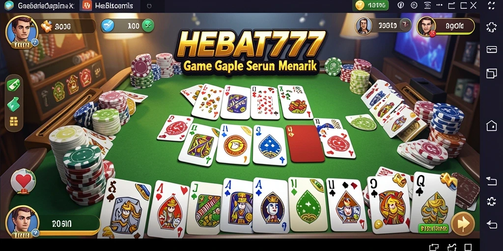 Tampilan gameplay HEBAT777 dengan suasana bermain Gaple yang menarik.