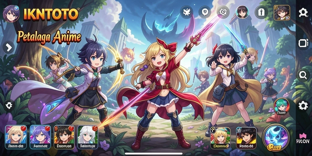 Screenshot gameplay <strong>IKNTOTO</strong> menunjukkan karakter anime dalam aksi yang mendebarkan.