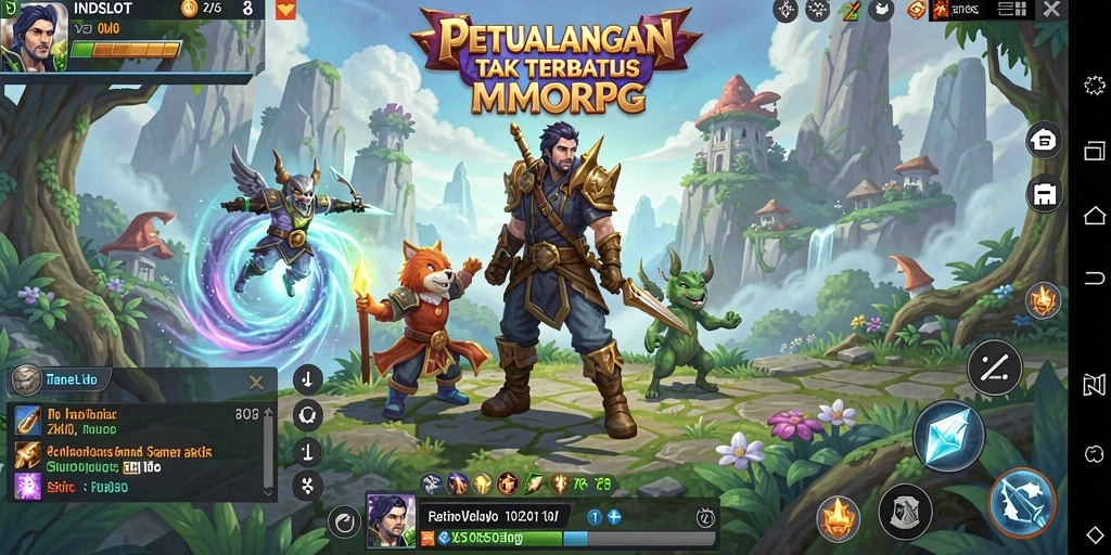 Tampilan gameplay penuh aksi di dunia fantasi INDSLOT.