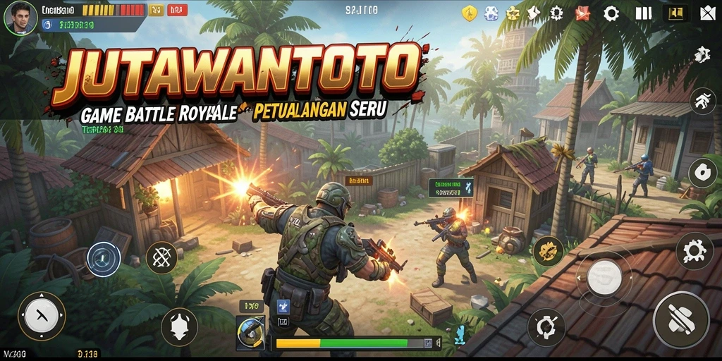 Tampilan menarik dari gameplay Battle Royale di JUTAWANTOTO