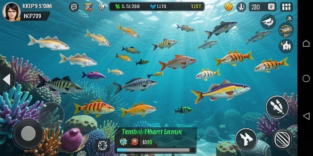 Tampilan gameplay seru dari permainan Tembak Ikan KPK79.