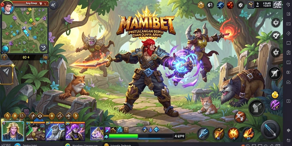 Tampilan atraktif gameplay MAMIBET dalam dunia ARPG.