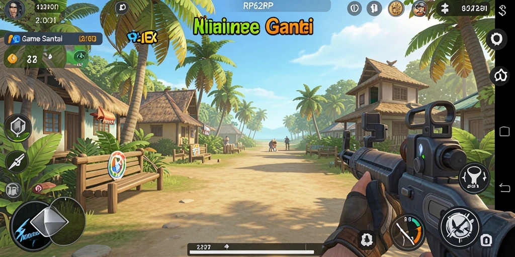Tampilan atraktif dari gameplay RP62RP dengan berbagai karakter lucu.