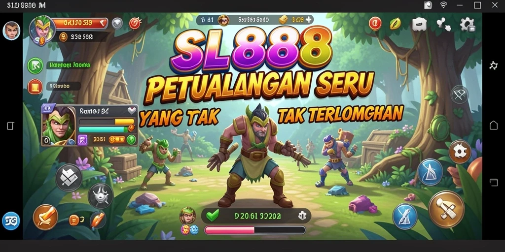 Screenshot menunjukkan gameplay penuh aksi dan petualangan seru di SL888.
