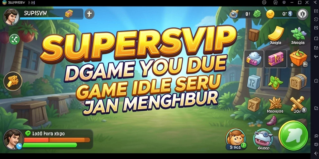 Tangkapan layar gameplay SUPERSVIP dengan mekanisme Idle yang mengasyikkan.