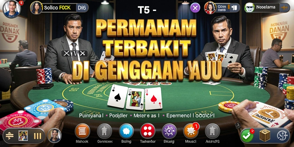Gameplay T6 menjadikan permainan poker lebih seru dan interaktif.