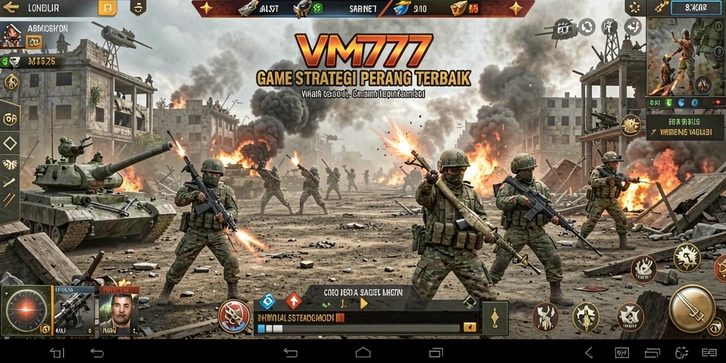 Screenshot gameplay VM777 dengan pertempuran yang intens.