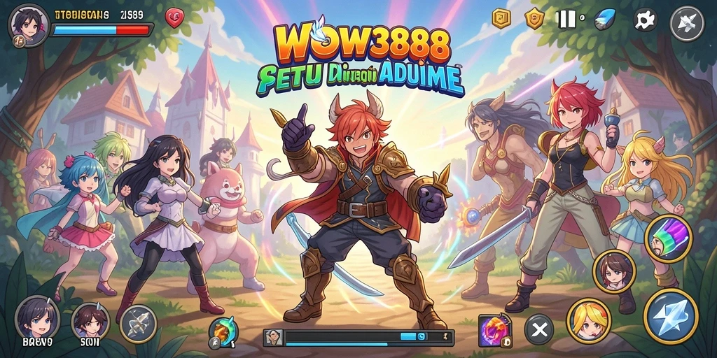 Tampilan gameplay WOW388 yang menakjubkan dan penuh warna.
