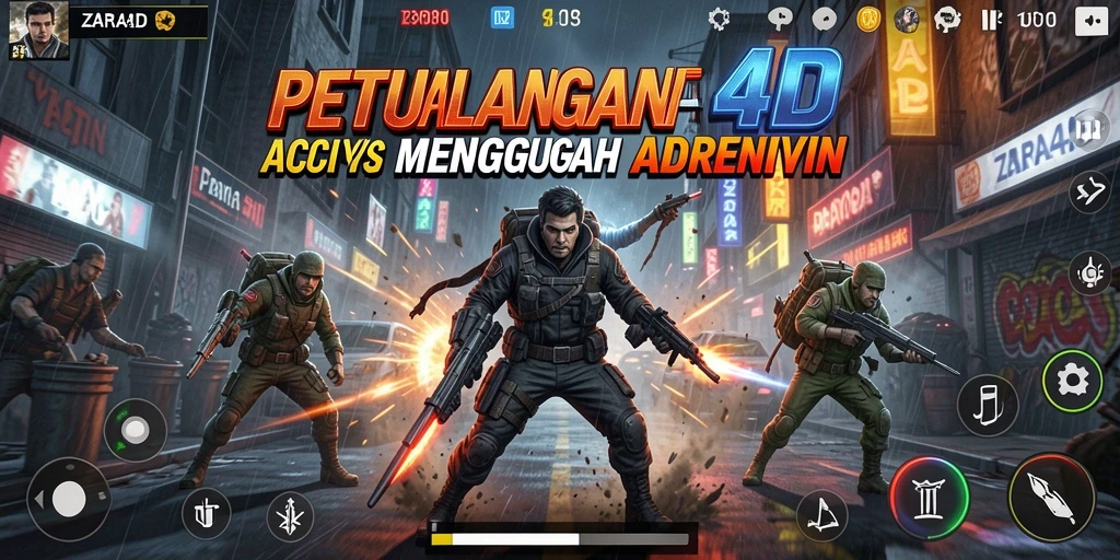 Screenshot menampilkan gameplay ZARA4D yang penuh aksi dan tantangan.